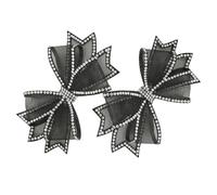 TOYANDONA Charms de Chaussures Nœud avec Cristaux Accessoires Décoratifs Légers pour Femmes pour Mariage et DIY Lot de Noirs