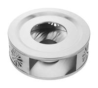 TOYANDONA Chauffe-théière Portable en Acier Inoxydable, Chauffe-café Multifonction sans Électricité, Base Chauffante Compacte et Stable pour Thé, Lait et Boissons Chaudes, Bureau