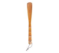 TOYANDONA Chausse-pied en Bois Marron 32cm Léger Manche Simple pour Soulager Douleurs Genoux et Dos, Bureau et Voyage