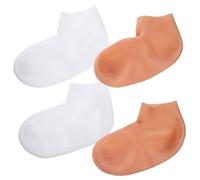 TOYANDONA Chaussettes Hydratantes Élastiques pour Femmes M 2 Paires Chaussettes de Spa pour Pieds Secs et Crevassés Couvre-Pieds Respirants Adaptés pour Soin Nocturne et Voyage