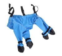 TOYANDONA Chaussures Imperméables pour Chien avec Bretelles Ajustables en Polyester Bleu, Protection Étanche des Pattes pour Excursions et Aventures en Plein Air