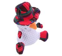 TOYANDONA Chien à Mordre Peluche de Noël avec Couineur Bonhomme de Assis Cadeau Joyeux pour Petits Chiots