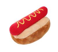 TOYANDONA Chien Imitation Hot-Dog Peluche Interactive à Mâcher Sonore pour Petits Chiens Stimule Instinct Naturel et Favorise Le Lien -Animal