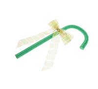 TOYANDONA Christmas Cane Prop with Stylish Bowknot Plastic Cane for Cosplay and Holiday Decoration Fashionable Bow Costume Accessory for Dress Up