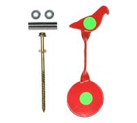 TOYANDONA Cible de Tir en Alliage Rouge Montable sur Arbre, Cible D’entraînement Portable et Résistante pour Tir Sportif, Fixation Murale, pour Jardin et Plein Air, 1 Pièce