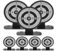 TOYANDONA Cible Ronde pour Pistolet à Élastique - Accessoires pour Garçon et Filles - Grand Format - Plastique Robuste - Tableau Réutilisable - Jeu Extérieur - Lot de 10 Pièces