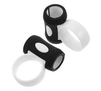 TOYANDONA Clip Antidérapant pour Baguettes de Batterie 5a, Anneaux de Contrôle pour Doigts, Accessoires Blancs et Noirs, Aide Maintien et Rotation pour Batteur Professionnel