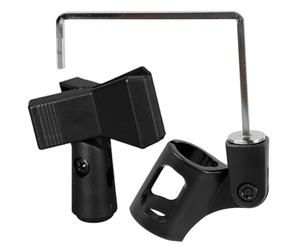 TOYANDONA Clip Micro en Métal Noir pour Saxophone Fixation Verticale, de Perte de Volume et Support pour Microphone D'enregistrement Voix