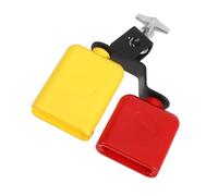 TOYANDONA Cloche de Percussion Double Plastique Cloches Hautes et Basses Légères et Portables pour Ensemble de Batterie Accessoires Instruments à Percussion Polyvalents pour Écoles et