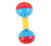 TOYANDONA Clochette Musicale Double Tête pour Bébé Portative en Plastique Léger, Jouet Sensoriel Éveil pour Tout-petits à Secouer, Développement Coordination Poignets, Couleur Aléatoire