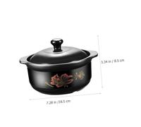 TOYANDONA Cocotte Céramique pour Personnes Pot à Riz et Soupe Résistant Aux Hautes Températures Cuisson Uniforme pour Bouillon de Volaille et Mijotés
