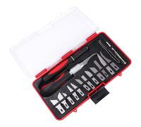 TOYANDONA Coffret de 16 Pcs Ciseaux à Bois en Acier au Carbone pour Sculpture Prise en Main Confortable, Stylo à Graver pour Travaux de Sculpture et Loisirs Créatifs