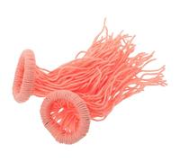 TOYANDONA Collecteur D'œufs de Poisson Flottant en Coton Tissé Imitation Herbe Aquatique Rose, Lot de 2 Pièces, Support de Ponte pour Reproduction des Poissons Rouges et Bettas,