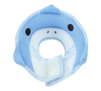 TOYANDONA Collerette de Convalescence Ajustable pour Chat et Petit Chien Cône Souple Bleu Requin Taille M Collerette Post-Opératoire Anti-Léchage Respirante Protection Chirurgicale pour