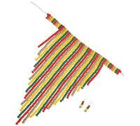 TOYANDONA Collier Bois Perles Rétro Fait Main Accessoire Boho Ethnique Coloré Léger et Expressif pour Femme Fête et Quotidien