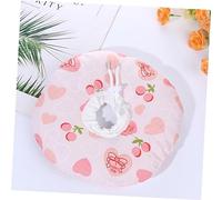 TOYANDONA Collier de Récupération Chat Coton PP Durable Collerette Élisabéthaine Rose avec Motif Cœur Protection Léchage et Ajustable pour Chien et Chat S