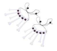 TOYANDONA Collier D'os Style Unique et Créatif Halloween en Plastique Léger et Confortable 2pcs pour Peau pour Fêtes et Plans de Relations Publiques