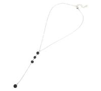 TOYANDONA Collier Pendentif en Pierre Volcanique Naturel pour Fille Pendentif Boule en Pierre de Lave Dorée Bijou Artisanal Élégant Adapté Usage Quotidien et Fêtes