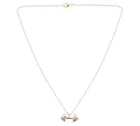 TOYANDONA Collier Pendentif Haltère Inoxydable Rose Doré Bijou Créatif et Stylé pour Homme Chaîne Fine Décorative pour Cou Accessoire Mode pour Sorties et Fêtes