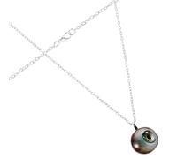 TOYANDONA Collier Pendentif Œil Blanc en Verre Réaliste Bijou et Accessoire D’Halloween Chaîne de Cou Décorative pour Femmes Collier Étrange et Original pour Fête et Quotidien