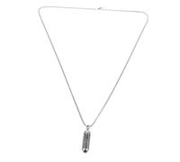 TOYANDONA Collier Pendentif Pilulier en Acier Inoxydable Ouvert, Diffuseur D'huiles Essentielles pour Femme et Homme, Style Capsule, Chaîne Perles Acier Inoxydable, Usage Quotidien Parfum