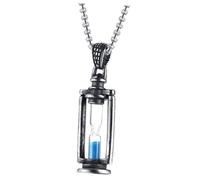 TOYANDONA Collier Pendentif Sablier Homme Vintage Acier Titane Accessoire Mode Unique et Chic Élément Masculin Attrayant