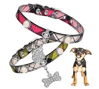 TOYANDONA Collier Réglable pour Chien et Chat Décoratif Taille M Matériau Doux Accessoire pour Animaux de Compagnie Coloré et Confortable