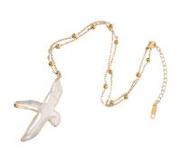 TOYANDONA Collier Religieux Minimaliste en Douce Pendentif Croix Doré Bijou Baroque Unisexe pour Noël Baptême et Usage Quotidien Collier Croix Symbole de Foi Élégant