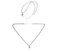 TOYANDONA Colliers Pendentifs pour Couple Saint-Valentin 2 Pièces Diable et Ange Cordon Noir Accessoires de Cou pour Amoureux Présent Romantique pour Femmes et Hommes