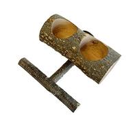 TOYANDONA Combinaison De Bol en Bois De Support De Support Mangeoire pour Perroquet Oiseau pour Bol Mangeoire Gobelets pour Perroquets Gobelet pour Oiseaux Stand De Perche D'oiseau en Bois
