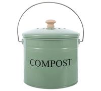 TOYANDONA Composteur de comptoir avec couvercle, poubelle à déchets | Composteur de cuisine de style campagnard à poser sur le plan de travail, seau à compost d'intérieur avec couvercle et
