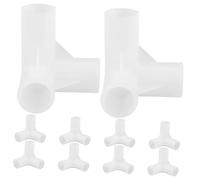 TOYANDONA Connecteurs d angle plastique pour tringle de placard lot de 10 blanc diamètre intérieur 13mm pour optimisation de l espace du placard