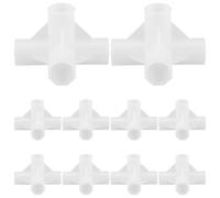 TOYANDONA Connecteurs de Placard à Quatre Voies en Plastique Blanc 10pcs pour Armoire Tissu 22mm, Faciles à Démonter et Anti-déformation pour Organiser Étagère et Chaussures