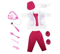 TOYANDONA Costume de Médecin Infirmier avec Outils Accessoires de Jeu de Rôle pour Poupées Américaines