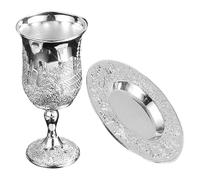 TOYANDONA Coupe de Kiddouch en Alliage de Zinc 13.4 CM Support Élégant pour Célébrations Juives et Présent de Fête Lors du Shabbat et Pâque