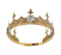 TOYANDONA Couronne de Roi Vintage Alliage Noble Style Européen Accessoire Prince Élégant pour Costumes Médiévaux et Cosplay