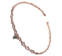 TOYANDONA Couronne Gothique Ajustable en Alliage Cristaux Vert Émeraude Style Médiéval Baroque Rétro pour Mariage Fête et Costume Femme Diadème Vintage Résistant à la Décoloration