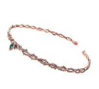 TOYANDONA Couronne Gothique Médiévale Ajustable en Alliage Rétro Pierres Vert Émeraude Diadème Épines Baroque pour Mariages Bals et Reconstitutions Historiques