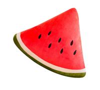 TOYANDONA Coussin Décoratif en Peluche Pastèque Triangulaire, Oreiller Moelleux Souple de Fruit, Coussin Décoratif pour Canapé, Peluche Douce et Confortable, Accessoire Déco Ludique