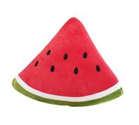 TOYANDONA Coussin Décoratif Moelleux Pastèque en Peluche Triangulaire, Oreiller Souple pour Canapé et Chambre, Décoration Intérieure Mignonne et Confortable, Accessoire Peluche Fruit Doux,