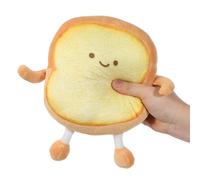 TOYANDONA Coussin Peluche de Doré Petit, Oreiller Décoratif Toast Couleur Dorée, Peluche Doux pour Canapé et Chambre, Oreiller Câlin Original pour Maison et Bureau