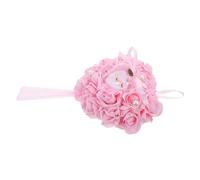 TOYANDONA Coussin Porte-alliances Forme Cœur Rose Romantique avec Motif Fleur pour Mariage et Saint-Valentin Porte-bagues Élégant pour Cérémonies et Présent Noces