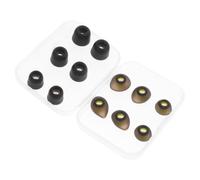 TOYANDONA Coussinet de Casque en Mousse à Mémoire de Forme Noir Boîte de Rangement, Embouts D'oreille Confortables et Installation Rapide pour Écouteurs, pour Écouter Musique