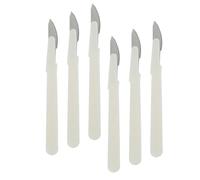 TOYANDONA Couteau Acier Carbone 6 Pièces, Outil de Découpe et Scarification pour Boulangerie, Ustensile Cuisine Blanc, Découpe Précise, Pâte et Toast, Accessoire Multifonction Cuisine