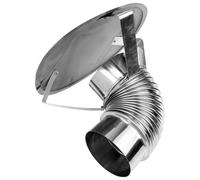 TOYANDONA Couvercle de Cheminée Imperméable en Tôle Galvanisée Blanche 26 CM Protecteur Anti-Pluie et Anti-Vent pour Conduit de Poêle Installation sans Assemblage Adapté Maison et Jardin