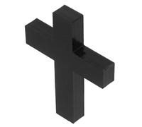 TOYANDONA Couvercle de Plateau D'église de Croix, Poignée de Croix de Communion avec Vis, Noir, Acier Inoxydable, Léger, Facile à Porter, pour Services Religieux et Culte Familial