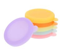 TOYANDONA Couvercles Yaourt en Silicone Colorés Couleur Aléatoire Lot de 6 Réutilisables et Extensibles comme Couvercles pour Plats à Grignoter et Coupelles à Sauce