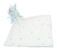 TOYANDONA Couverture Apaisante pour Bébé en Peluche Douce Couverture de Sécurité 30X30 CM Bleu Éléphant Doudou pour -Né Garçon ou Fille Sensoriel Adapté aux Tout-Petits