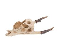 TOYANDONA Crâne Factice Résine pour Reptiles Décoration Terrarium Serpent Cachette Habitat Grenouille Ornement Aquarium