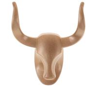 TOYANDONA Crochet Mural en Aluminium Spatial sans Perçage, Porte-chapeau Tête de Bœuf Vintage, Crochet Créatif pour Manteaux, Paquet et Serviettes, Accroche Murale Compacte pour Salle